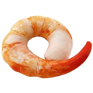 Juguetes de Peluche de Camarón de Dibujos Animados, Almohada de Peluche con Forma de Comida, Cojín de Peluche de Camarón, Regalos de Cumpleaños para Niños - Product Image 1