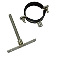 Kit de suspension de tuyau en acier inoxydable 304 avec revêtement EPDM, tige filetée avec plaque de fixation pour tuyau de drainage