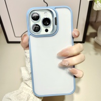 Coque de téléphone NJCASE de luxe avec béquille pour appareil photo, transparente, magnétique, avec support d'objectif pour iPhone 18 17 Pro 16 15 14