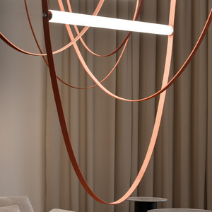 <span class=keywords><strong>Arancione</strong></span> In Pelle Moderno <span class=keywords><strong>Lampadario</strong></span> - Product Image 2