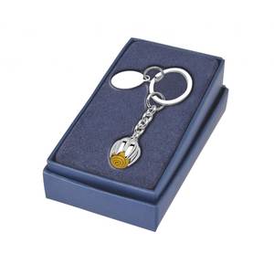 Portachiavi a forma di tulipano giallo, ciondolo in metallo argentato, ideale come regalo o per promozioni - Product Image 2