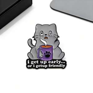 Großhandel Günstige Süße Katzen Weiche Emaille Kreative Anstecknadel Metall Eisen Messing Vernickelt Emaille Pins Kiefern - Product Image 3