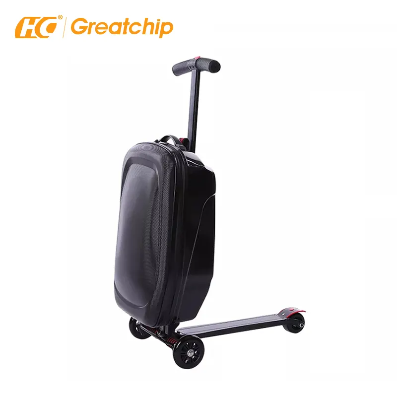 Scooter sert bagaj abs pc için katlanır tekerlekler arabası bagaj çocuklar seyahat çantaları bavul kutusu 21 inç setleri
