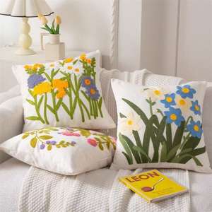 Taies d'oreiller carrées en toile brodées personnalisables <span class=keywords><strong>pour</strong></span> canapé, coussins de chevet et coussins lombaires de bureau - Product Image 3