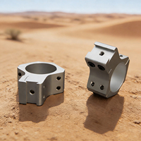 Anneaux de montage BANGBANG - Support de lunette à double vis pour montage sur rail de 11 mm, hauteur centrale de 1,25 pouce (Argent)