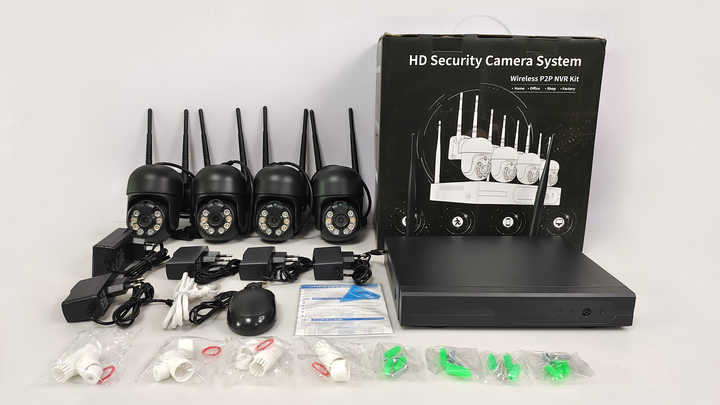 EseeCloud 4CH wifi nvrカメラキット5MPネットワーク3MP屋外