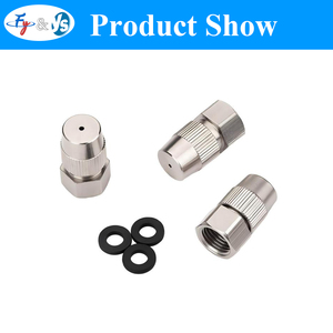 1/4인치 황동 니켈 도금 조절식 포그 캐논 머신 워터 미스트 스프레이 노즐 분진 억제 소독 공기 분무 시스템 - Product Image 5