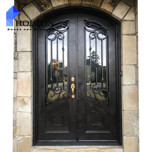 <span class=keywords><strong>Puerta</strong></span> <span class=keywords><strong>de</strong></span> <span class=keywords><strong>Entrada</strong></span> <span class=keywords><strong>de</strong></span> Hierro Forjado con Patrones Atemporales para Fachadas <span class=keywords><strong>de</strong></span> Villas y Casas - Product Image 3