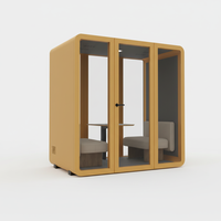Cabines de bureau modernes insonorisées, cabine téléphonique, aluminium de précision, installation rapide en module, pour immeubles de bureaux, maisons, centres commerciaux