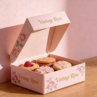 Boîte à chocolat en promotion, boîte d'emballage pour biscuits, gâteaux, desserts, biscuits, boîte cadeau en papier avec votre logo, emballage alimentaire personnalisé