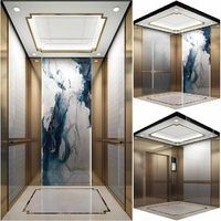 Ascenseur personnalisé de luxe de conception moderne pour les immeubles de bureaux résidentiels commerciaux entraînement AC sans engrenage