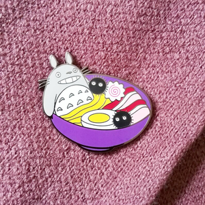 Tưởng tượng tùy chỉnh nghệ thuật sáng tạo ban đầu nhỏ được thiết kế phức tạp phim hoạt hình Totoro Ramen mì đặt chân men Hợp kim kẽm - Product Image 4