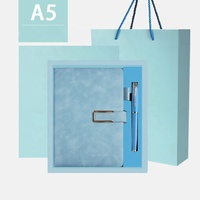 Nuevo Diseño en Promoción: Set de Regalo de Cuaderno A5 de Cuero con Encuadernación Térmica de Hojas Sueltas y Papel Offset para Reuniones Corporativas y de Oficina