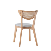 Chaises de salle à manger les plus récentes, chaises de salle à manger en bois, chaise de salle à manger rembourrée sans accoudoirs, dossier en rotin, WD-1604