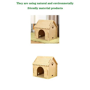 Ruang besar untuk hewan peliharaan dengan Windows Kennel mewah dekoratif kustom dalam ruangan dapat dilepas kayu kabin rumah anjing - Product Image 4