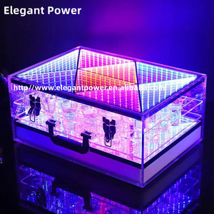 ถาดแก้วช็อต LED รูปทรงกระเป๋าเดินทาง พร้อมช่องใส่แก้ว  โลโก้พลาสติกแบบกำหนดเอง  พร้อมรีโมทคอนโทรล - Product Image 2