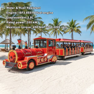 Bus touristique sans rail pour 72 personnes, <span class=keywords><strong>train</strong></span> de passagers pour parc d'attractions - Product Image 2