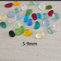 Perles décoratives en verre givré coloré de 300g, accessoires de décoration bohème pour la plage et le bord de mer, cadeaux DIY, accessoires en verre givré