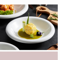 Porseleinen glazuur bruine serveerschaaltjes set fijne dinerborden 5-sterrenrestaurant nieuw design exquisiete schaal uniek fruit