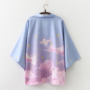 Kimono japonés Sexy para mujer, cárdigan Kawaii Yukata, cárdigan de playa Haori Obi Harajuku, camisa tradicional, ropa <span class=keywords><strong>2021</strong></span> - Product Image 3