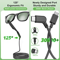 Kabel Data Pengisian Daya USB Tipe C 1.2M untuk Kacamata Pintar AR XREAL Air/One /VITURE Pro XR/RayNeo Air/Rokid Max