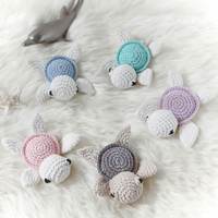 Tortue tricotée à la main pour bébé jouet personnalisé pour bébé poupée Amigurumi mignonne jouet en peluche pour bébé enfants cadeaux tortue tricotée à la main