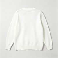 Pull chaud pour femme automne-hiver, col rond, design personnalisé, broderie de logo, pull tricoté haute densité, sweat-shirt