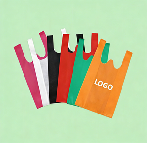 Bolsa de Tela No Tejida Personalizable, Resistente y Duradera, con Asas Reforzadas y Gruesas, Ecológica, para Entrega de Alimentos y Catering - Product Image 1
