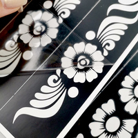 Meilleurs autocollants de tatouage temporaire simples, motifs uniques de henné Mehndi pour mariée, pour les mains et les pieds, pour l'art corporel et les pochoirs aérographe