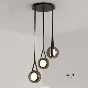 โคมไฟเพดานทรงโยโย่ ดีไซน์เนอร์เดนมาร์ก สไตล์นอร์ดิก สร้างสรรค์ ด้วยแก้วและหนัง โคมไฟหรูหรา - Product Image 4