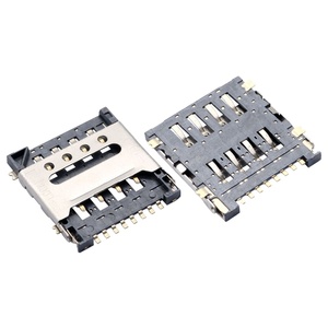 ขายส่ง ปรับแต่งได้ ขั้วต่อไมโครซิมการ์ด Molex คุณภาพสูง <span class=keywords><strong>8</strong></span> ขา แบบพลิก H1.5 ตัวเมีย วัสดุ SUS ผสมทองแดง - Product Image 1