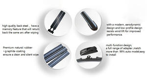 Offre Spéciale en usine 14 "-28" lame d'essuie-glace de faisceau lame d'essuie-glace en caoutchouc naturel pour voiture à hayon, y compris Renault <span class=keywords><strong>Clio</strong></span> VW Golf - Product Image 3