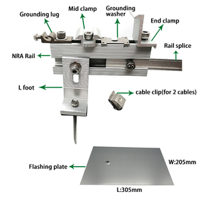 Corigy Kim Loại Trên Mái Nhà Năng Lượng Mặt Trời Gắn Hỗ Trợ Nhôm Đường Sắt T L Chân Năng Lượng Mặt Trời Bảng Điều Khiển Mái Phẳng Gắn Hệ Thống Chân Đế - Product Image 5