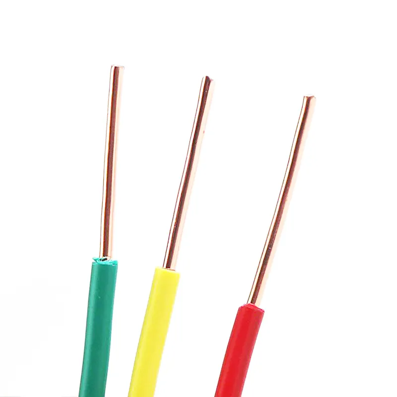 Chinese well-known brand BV Cable Hard Conductor Unsheathed green Wir exported to Asia