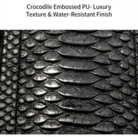 Sac fourre-tout en cuir à motif crocodile de luxe |   Sac à main pour femme, résistant à l'eau, de créateur |   Sac à bandoulière grande capacité pour tous les jours