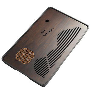 Wholesale bamboo tea trays, built-in household drain trays, small dry brewing tea tables, water storage tea trays, portable dry - Product Image 2