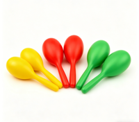 Wholesale Custom Logo Plastic Maraca Pair, Hand Held Rattle Percussion Instrument for Early Childhood Education Toy