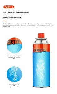 Petit récipient en fer blanc en forme de cylindre en métal <span class=keywords><strong>Bouteille</strong></span> de gaz liquéfié au <span class=keywords><strong>butane</strong></span> en fer réchaud pour usage extérieur Chalumeau - Product Image 4