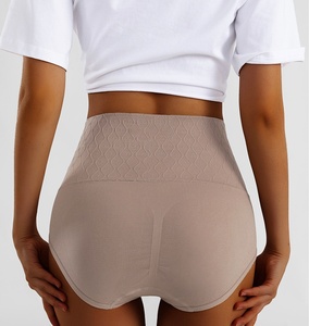 Tanga <span class=keywords><strong>de</strong></span> Cintura Alta sin Costuras para Mujer, Estilo Europeo y Americano, Nylon <span class=keywords><strong>de</strong></span> Alta Elasticidad, Moldeadora, Transpirable, Cómoda, Talla Grande - Product Image 6