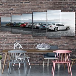 5 panneaux HD Célèbre Performance Kraft Papier Bar Affiche Mur Autocollants Peinture Décorative Voiture De Course Affiche Chambre Décor - Product Image 2