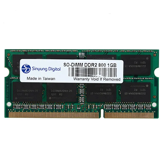 Venta al por mayor accesorios de computadora módulos de memoria de computadora portátil de segunda generación totalmente compatibles con DDR2 1G 2G 667 800 PC26400