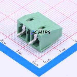 1717729 Screw Terminal Block Through hole Component (THT),P=7.62mm Connector 1x2P 7.62mm Green Through Hole - Product Image 1