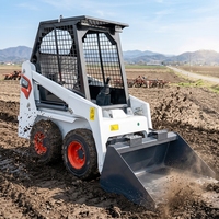 Mini-chargeuse compacte diesel multifonction de marque chinoise pour travaux de terrassement et de construction