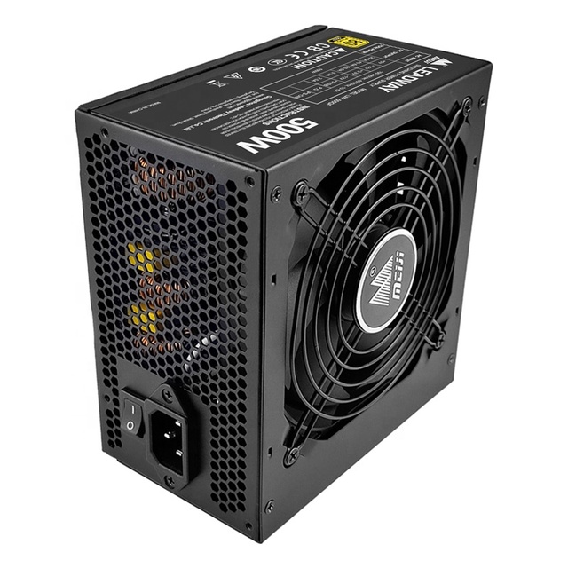 500W ATX Computer Power Supply GPU Server PSU with Active Cooling 120mm 80 PLUS Certified