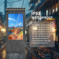 IP65 IP66 Lecteur de publicité LCD à énergie solaire Kiosque extérieur 4K Support de sol vertical Panneau d'affichage Totem Signalisation et affichage numériques