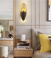 Applique murale led en résine de chrome et métal pour chambre d'hôtel, éclairage moderne, 2022