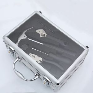 Boîte à outils transparente en alliage d'aluminium acrylique <span class=keywords><strong>PVC</strong></span> étui rigide en métal <span class=keywords><strong>avec</strong></span> <span class=keywords><strong>couvercle</strong></span> supérieur pour stocker des outils et des articles - Product Image 1