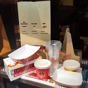 Boîte d'emballage de fast-food en papier kraft jetable à impression personnalisée pour hamburger frites pizza poulet restaurant à emporter