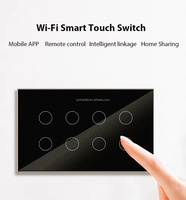 Interrupteur mural intelligent WiFi Tuya 10A 146*86mm, compatible avec l'application Smart Life, Alexa, panneau tactile en verre, produits électriques pour la maison