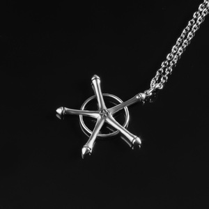 Anime <span class=keywords><strong>Bleach</strong></span> collar Quincy <span class=keywords><strong>Ishida</strong></span> Uryuu Cosplay Ginrei Gojiaku amuleto aleación gargantilla cadena pulseras colgante accesorios de joyería - Product Image 5